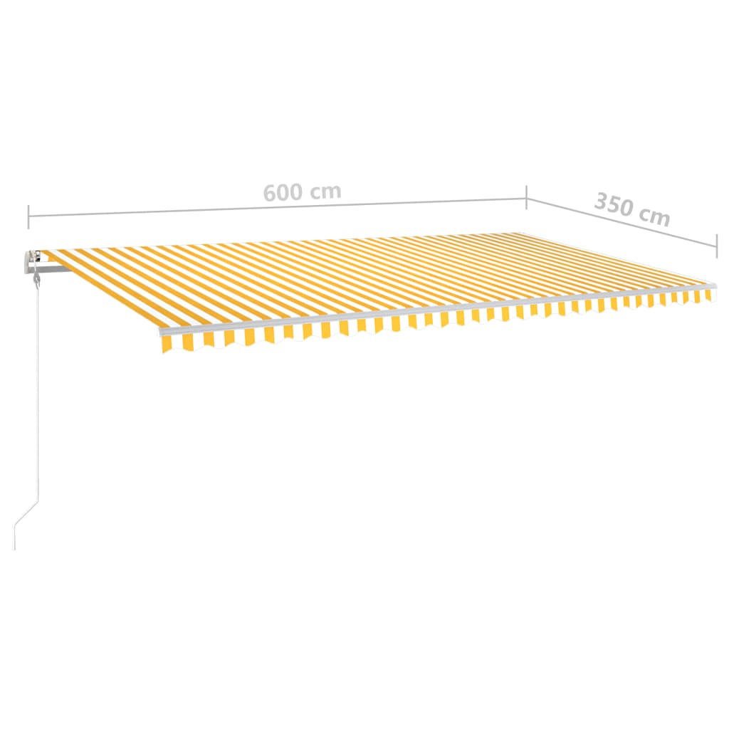 Luifel handmatig uittrekbaar met LED 4x3,5 m