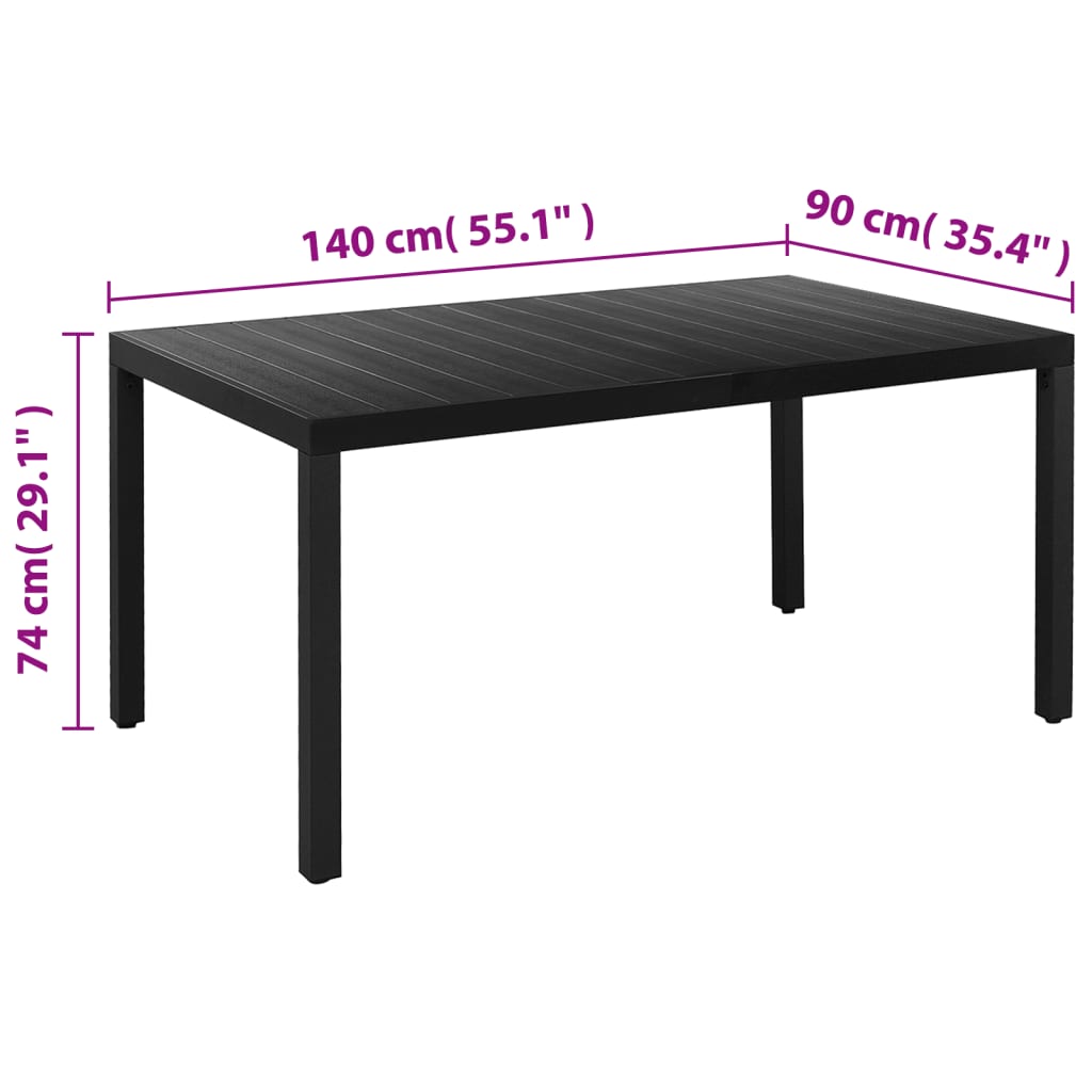 9-delige Tuinset aluminium