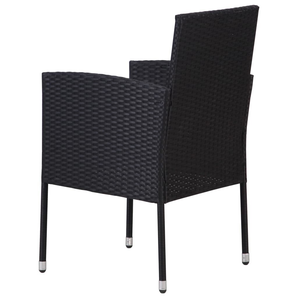 7-delige Tuinset poly rattan antracietkleurig