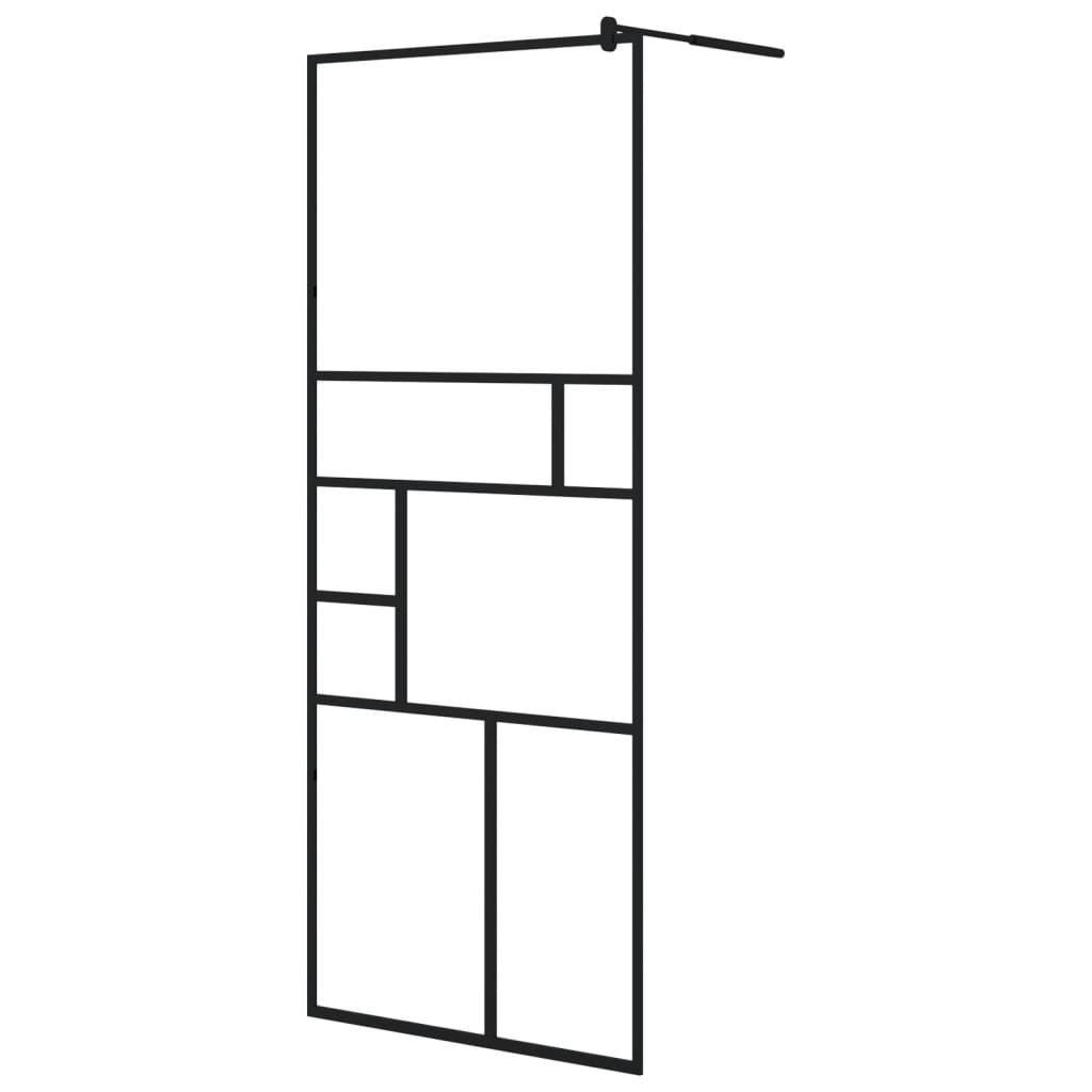 Inloopdouchewand 100x195 cm ESG-glas transparant en