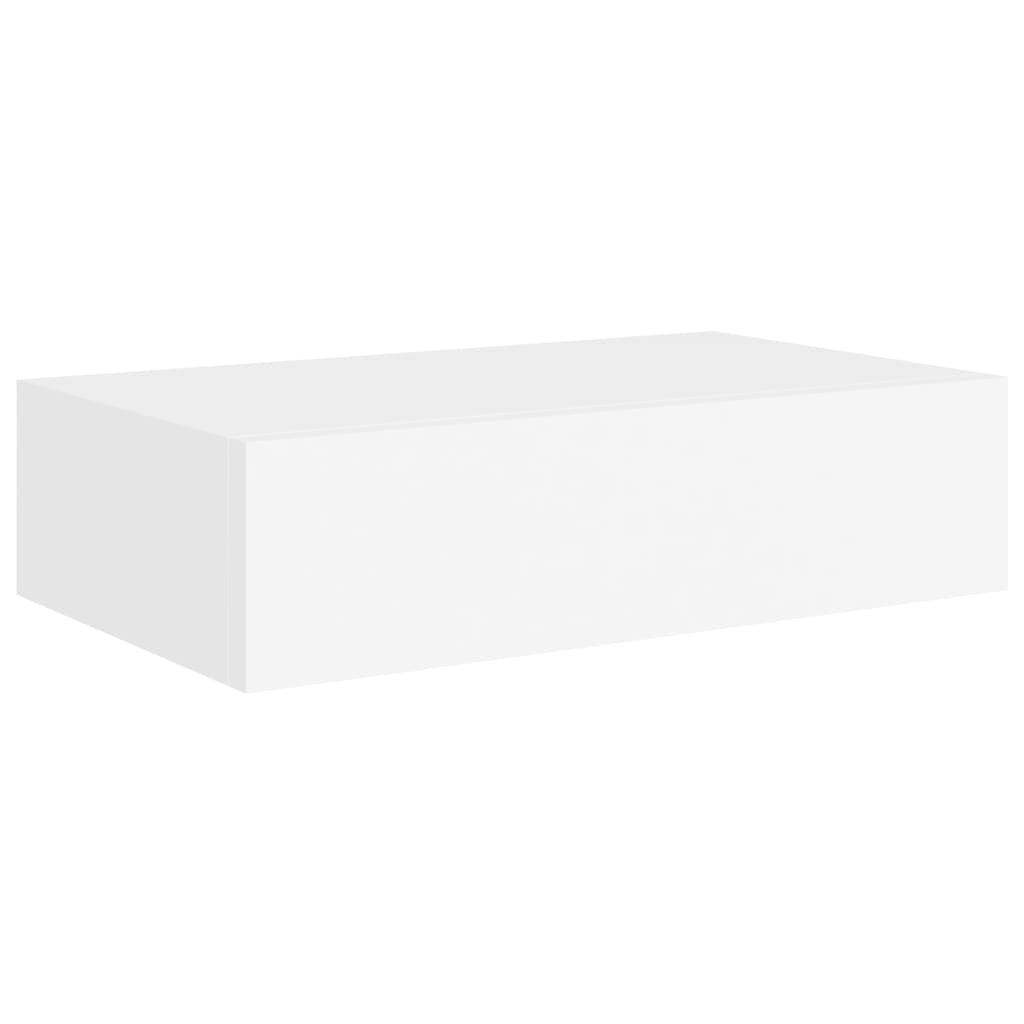 Wandschappen 2 st met lade 60x23,5x10 cm MDF