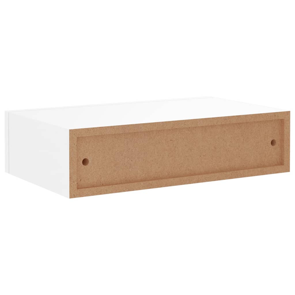 Wandschappen 2 st met lade 60x23,5x10 cm MDF