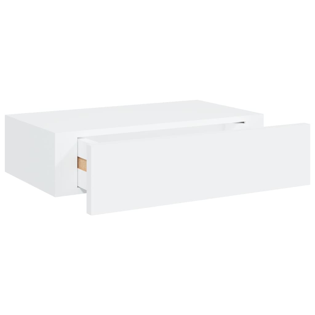 Wandschappen 2 st met lade 60x23,5x10 cm MDF