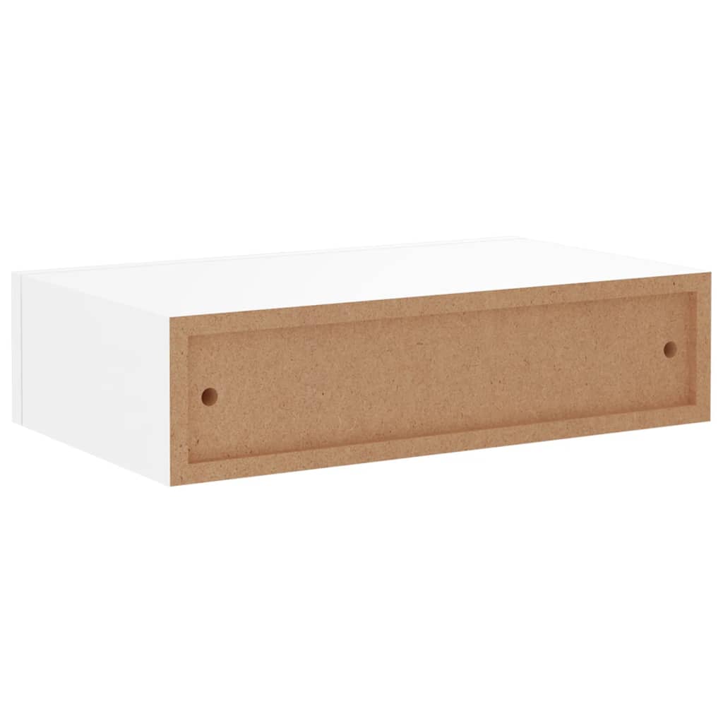 Wandschappen 2 st met lade 60x23,5x10 cm MDF