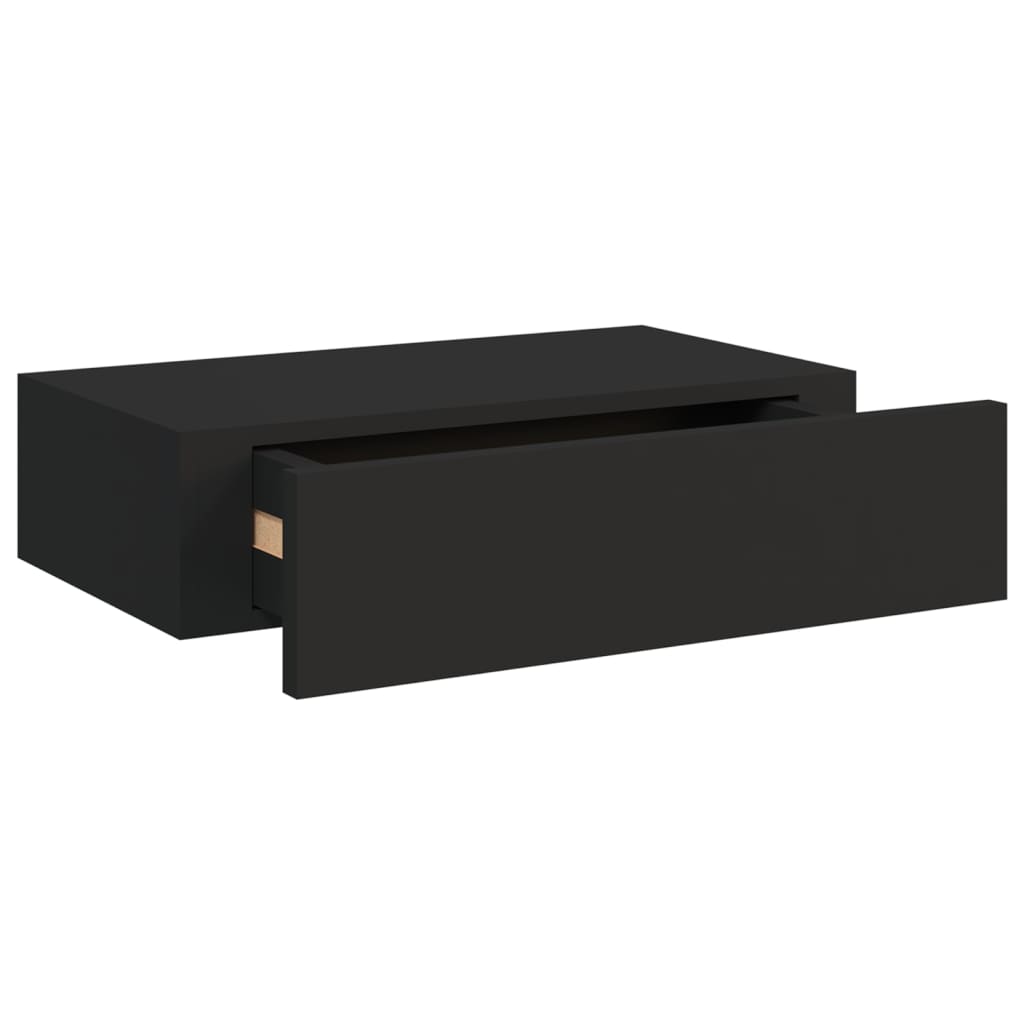 Wandschappen 2 st met lade 60x23,5x10 cm MDF