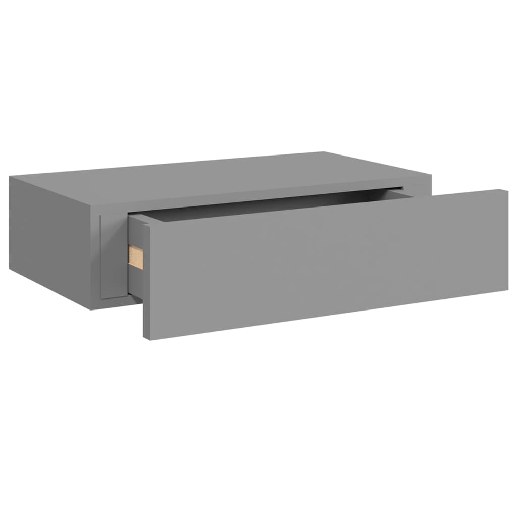 Wandschappen 2 st met lade 60x23,5x10 cm MDF