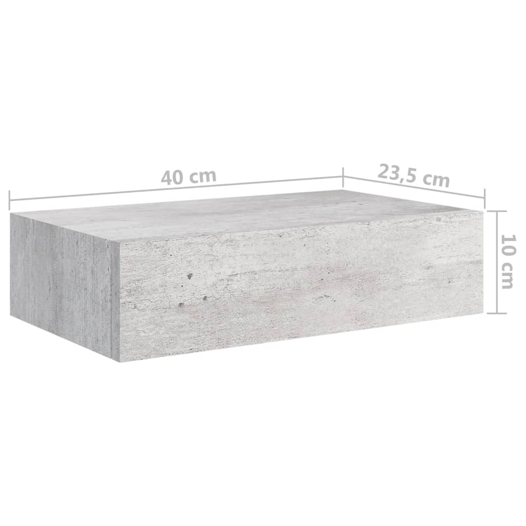 Wandschappen 2 st met lade 60x23,5x10 cm MDF