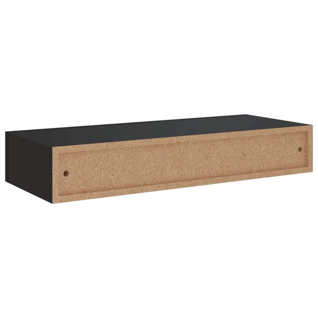 Wandschappen 2 st met lade 60x23,5x10 cm MDF