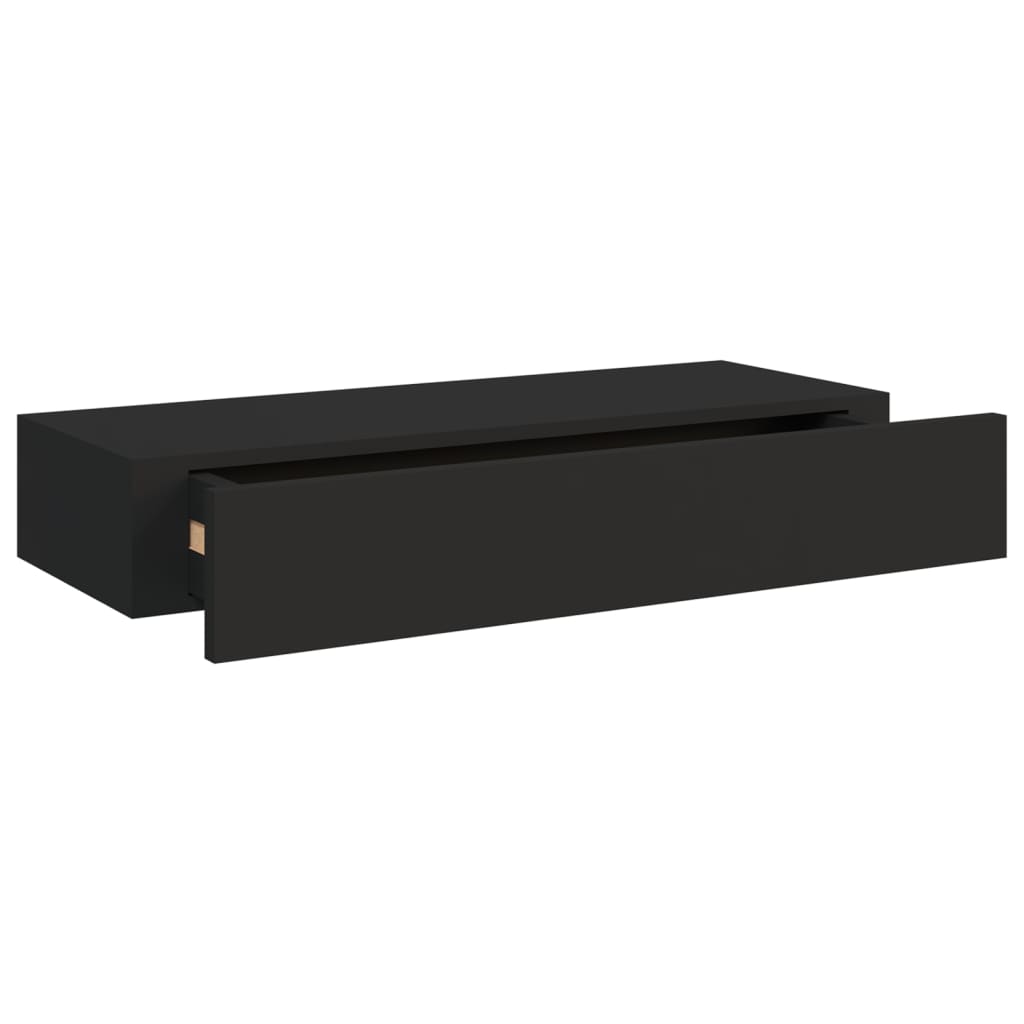 Wandschappen 2 st met lade 60x23,5x10 cm MDF