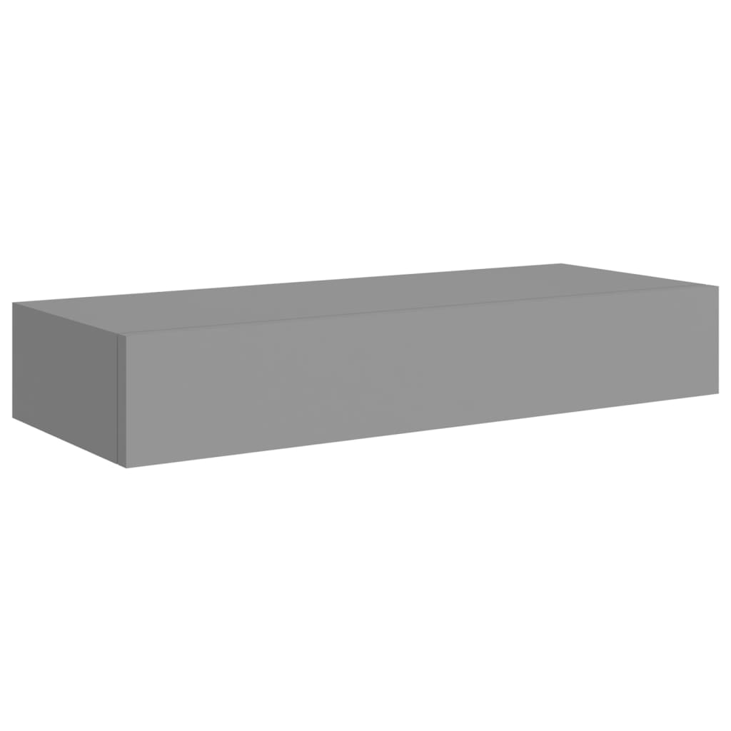 Wandschappen 2 st met lade 60x23,5x10 cm MDF