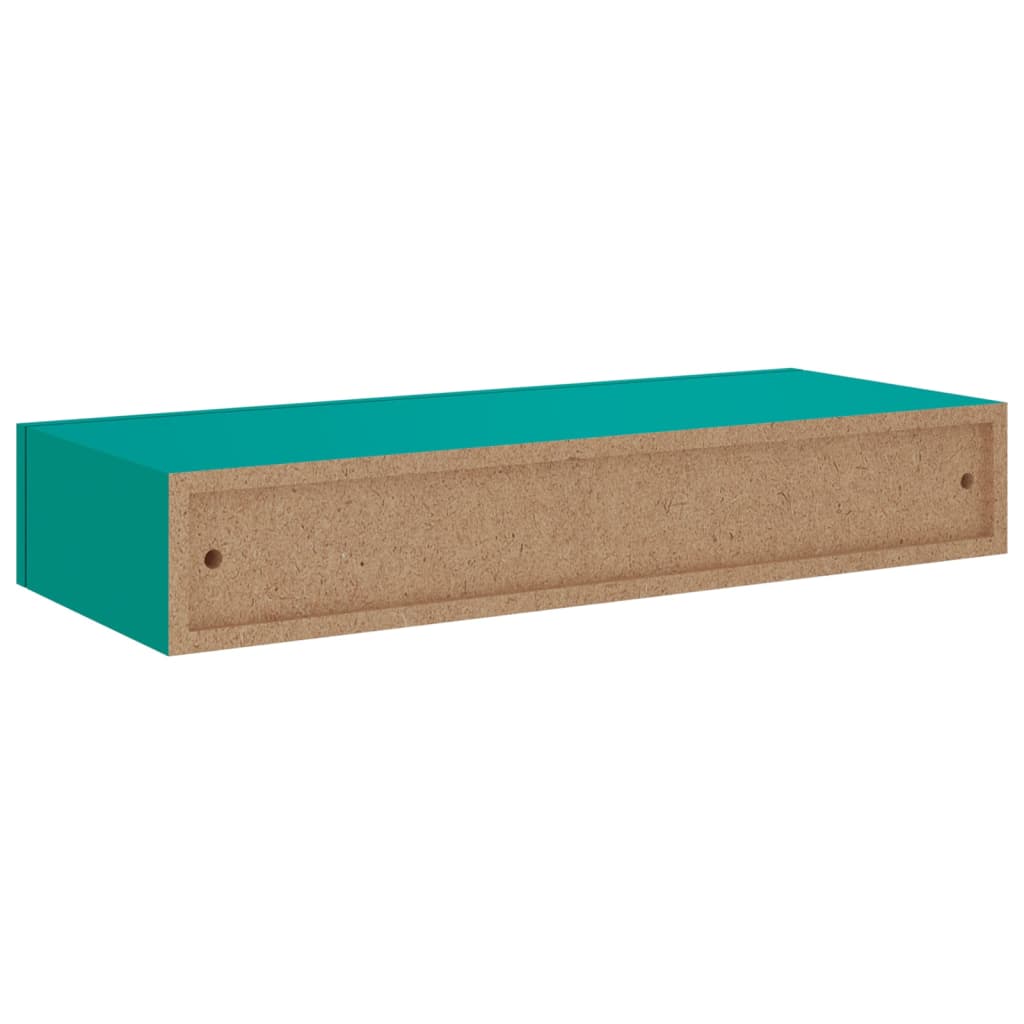 Wandschappen 2 st met lade 60x23,5x10 cm MDF