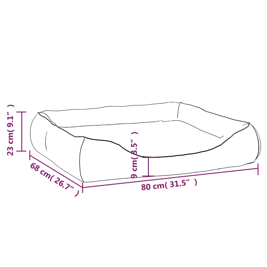 Hondenmand 80x68x23 cm kunstleer