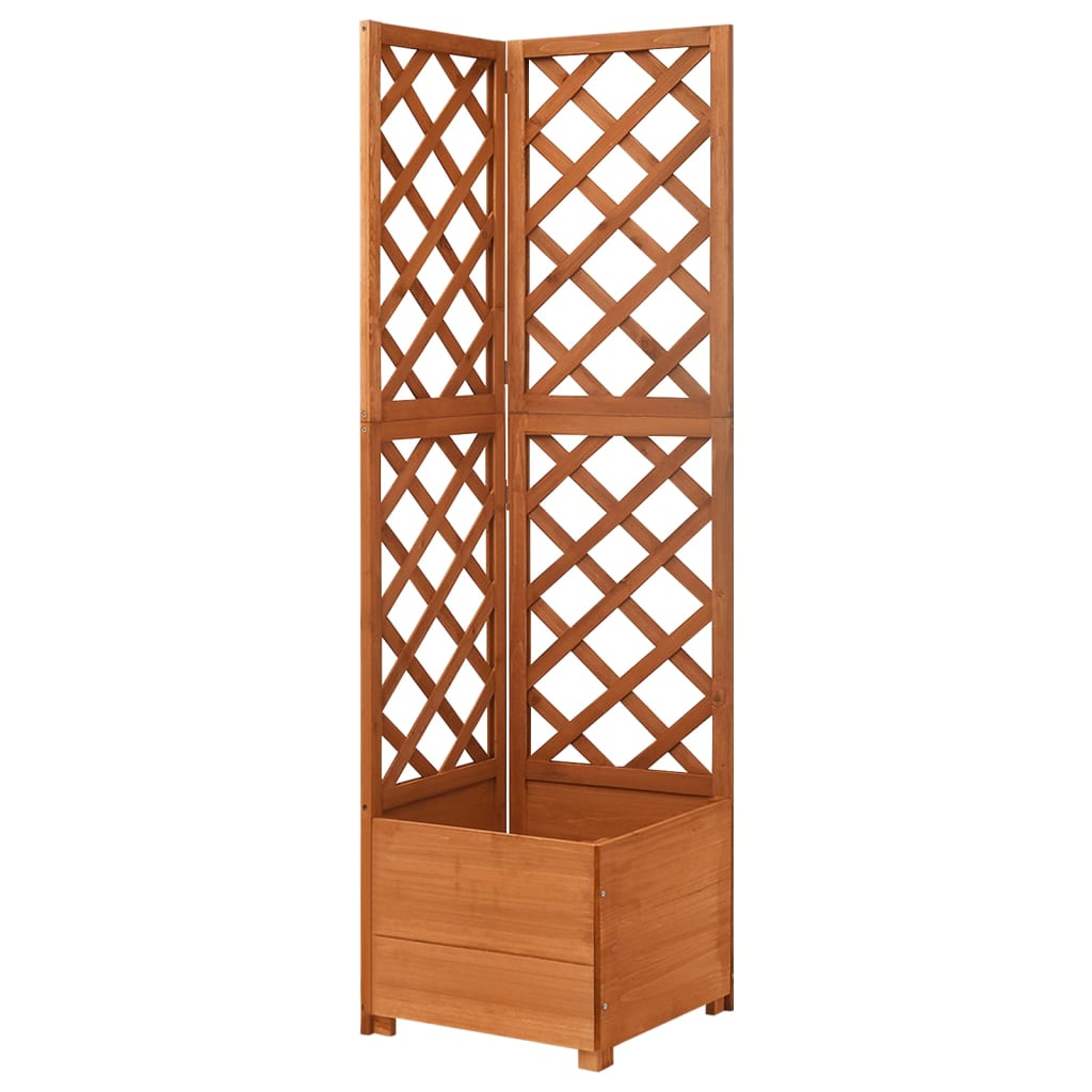 Latwerkplantenbak hoekmodel 40x40x150 cm vurenhout