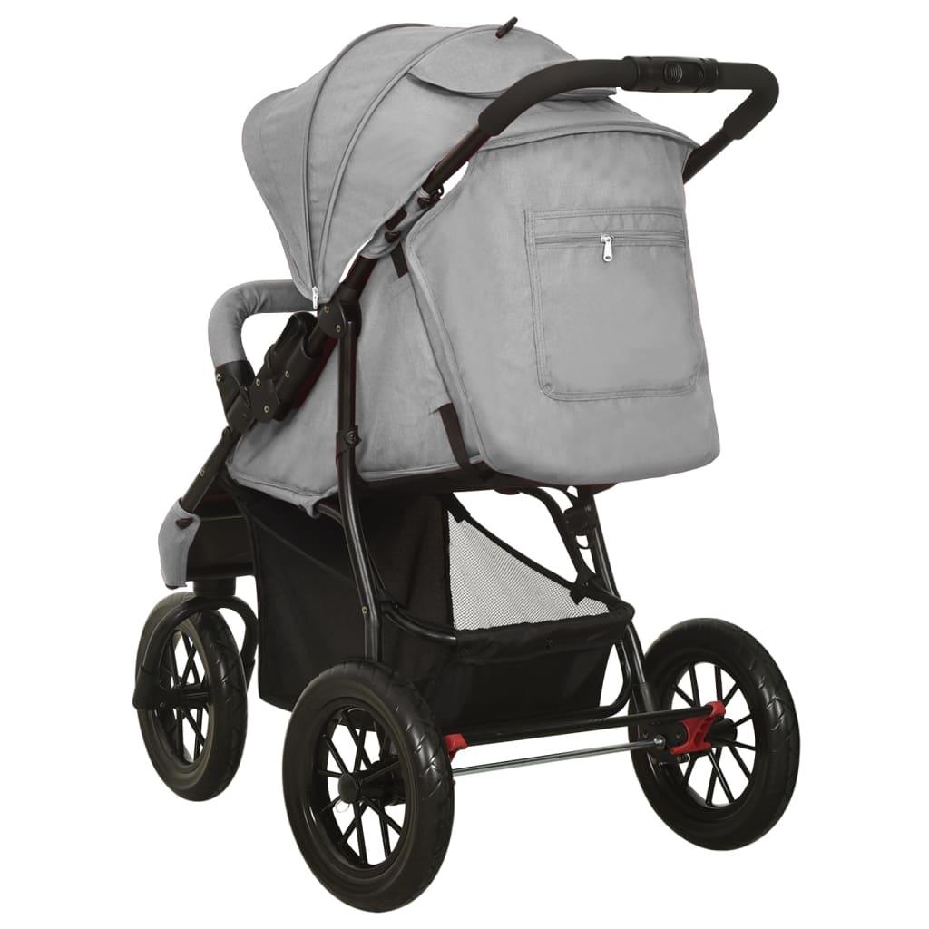 Kinderwagen staal antracietkleurig