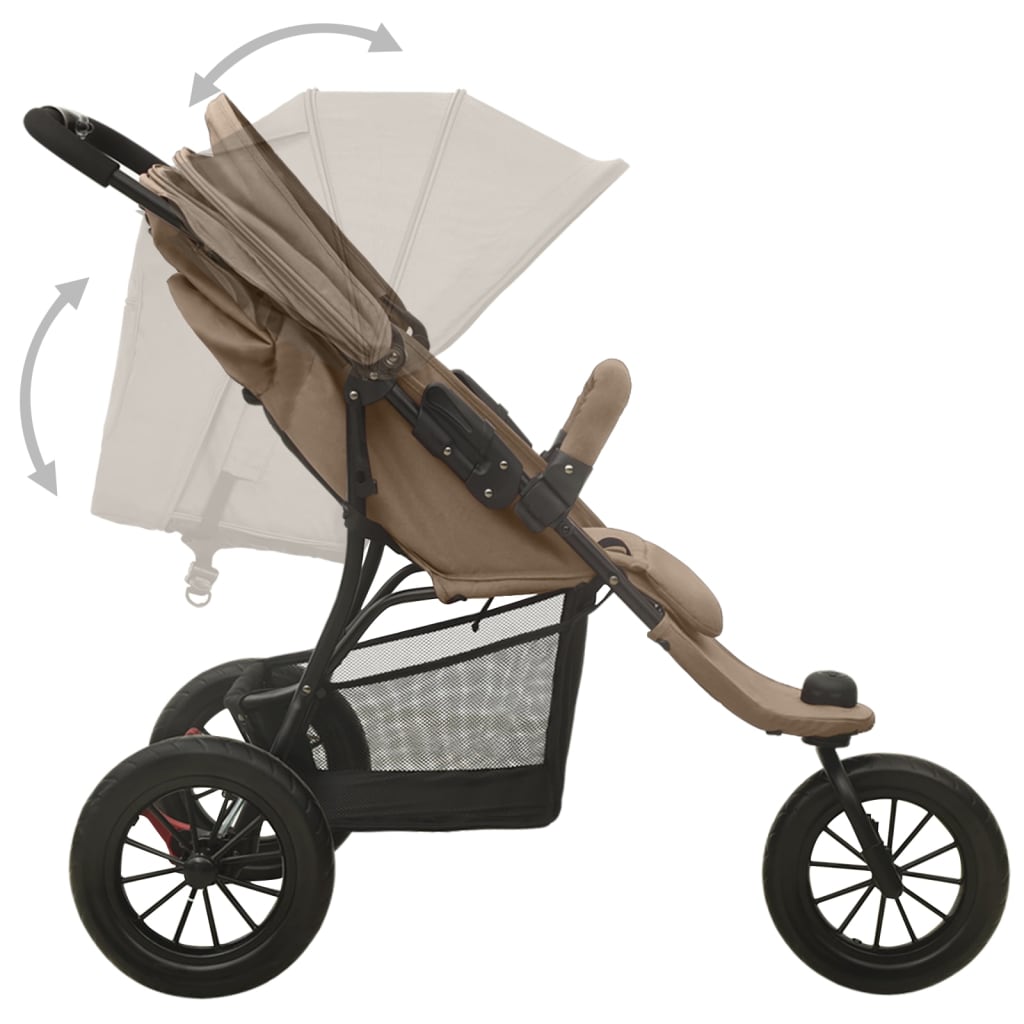 Kinderwagen staal antracietkleurig