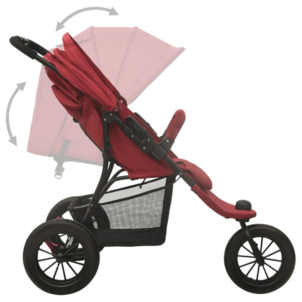 Kinderwagen staal antracietkleurig