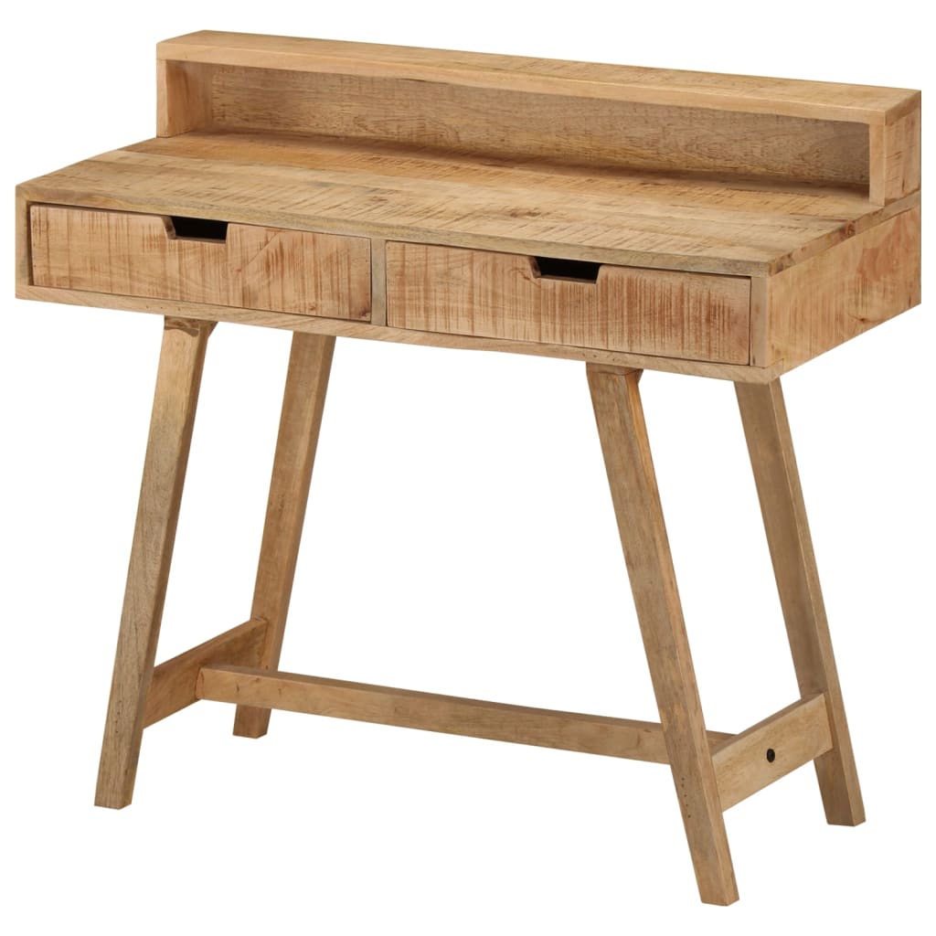 Bureau 100x45x90 cm massief ruw mangohout