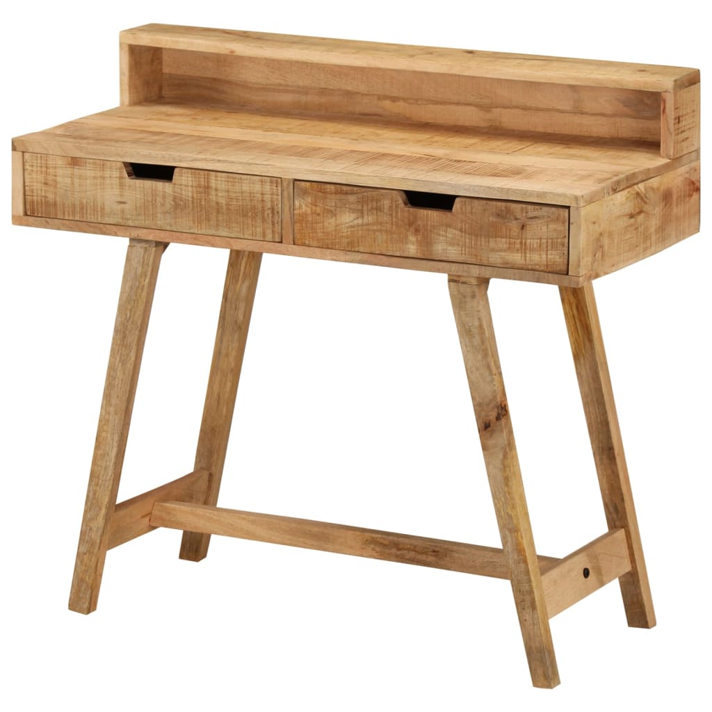 Bureau 100x45x90 cm massief ruw mangohout