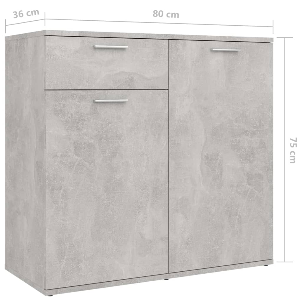 Dressoir 80x36x75 cm bewerkt hout