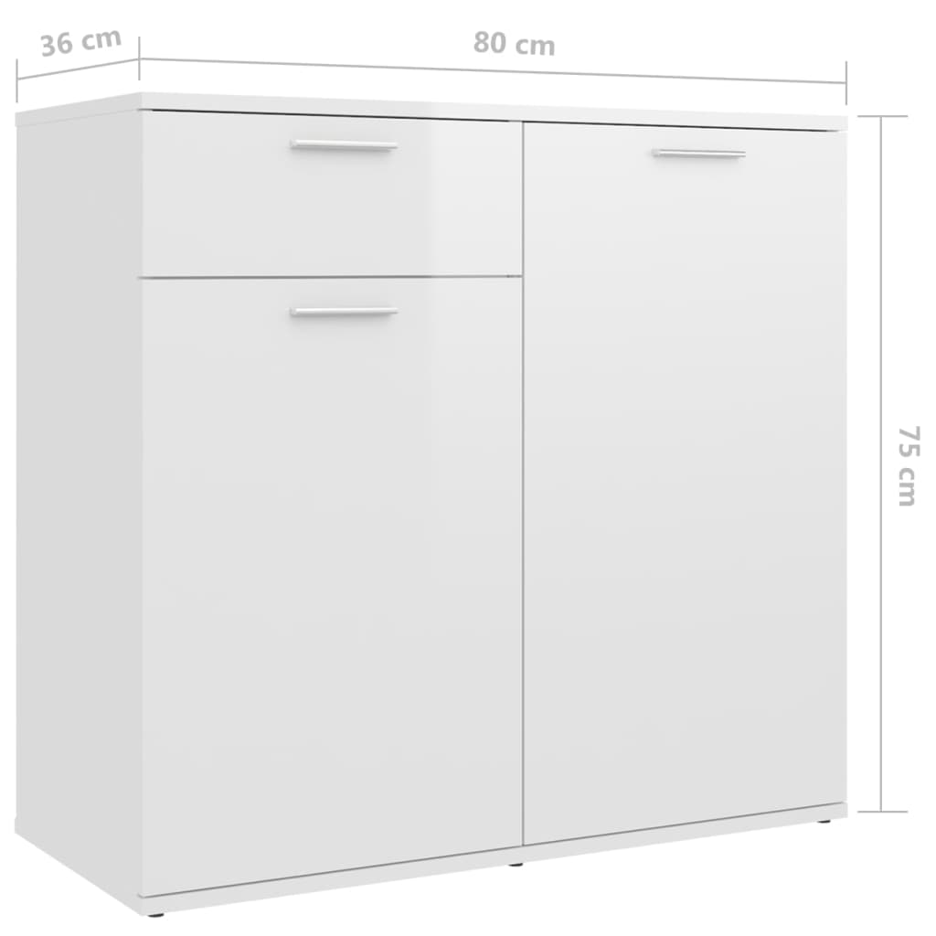 Dressoir 80x36x75 cm bewerkt hout