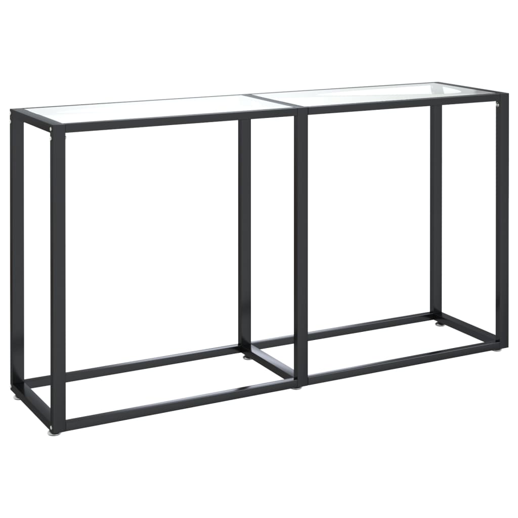 Wandtafel 140x35x75,5 cm gehard glas zwartmarmerkleurig