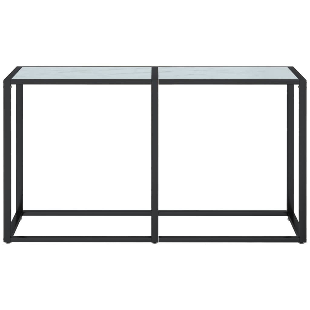 Wandtafel 220x35x75,5 cm gehard glas witmarmerkleurig