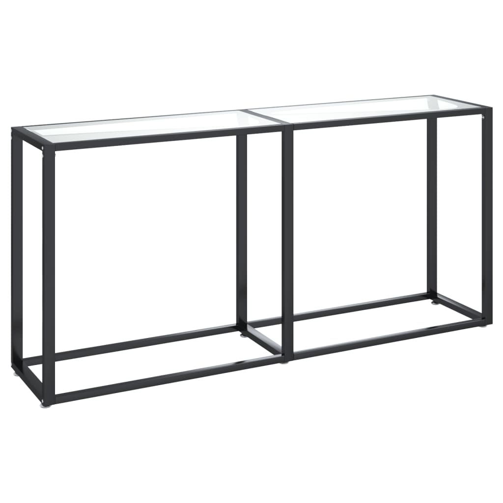 Wandtafel 140x35x75,5 cm gehard glas zwartmarmerkleurig