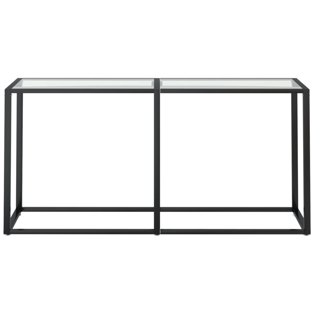 Wandtafel 220x35x75,5 cm gehard glas witmarmerkleurig