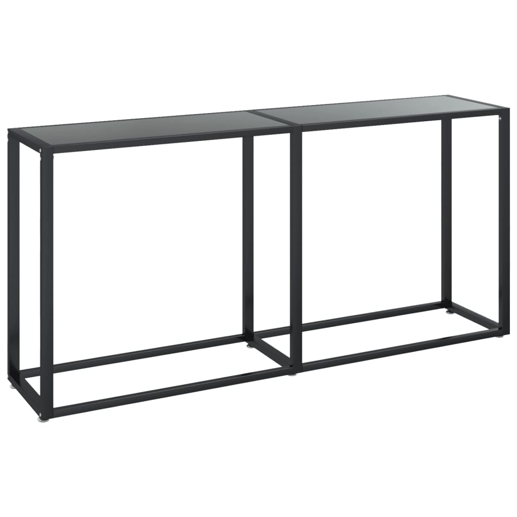 Wandtafel 140x35x75,5 cm gehard glas zwartmarmerkleurig