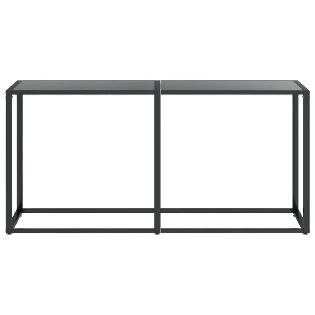 Wandtafel 140x35x75,5 cm gehard glas zwartmarmerkleurig