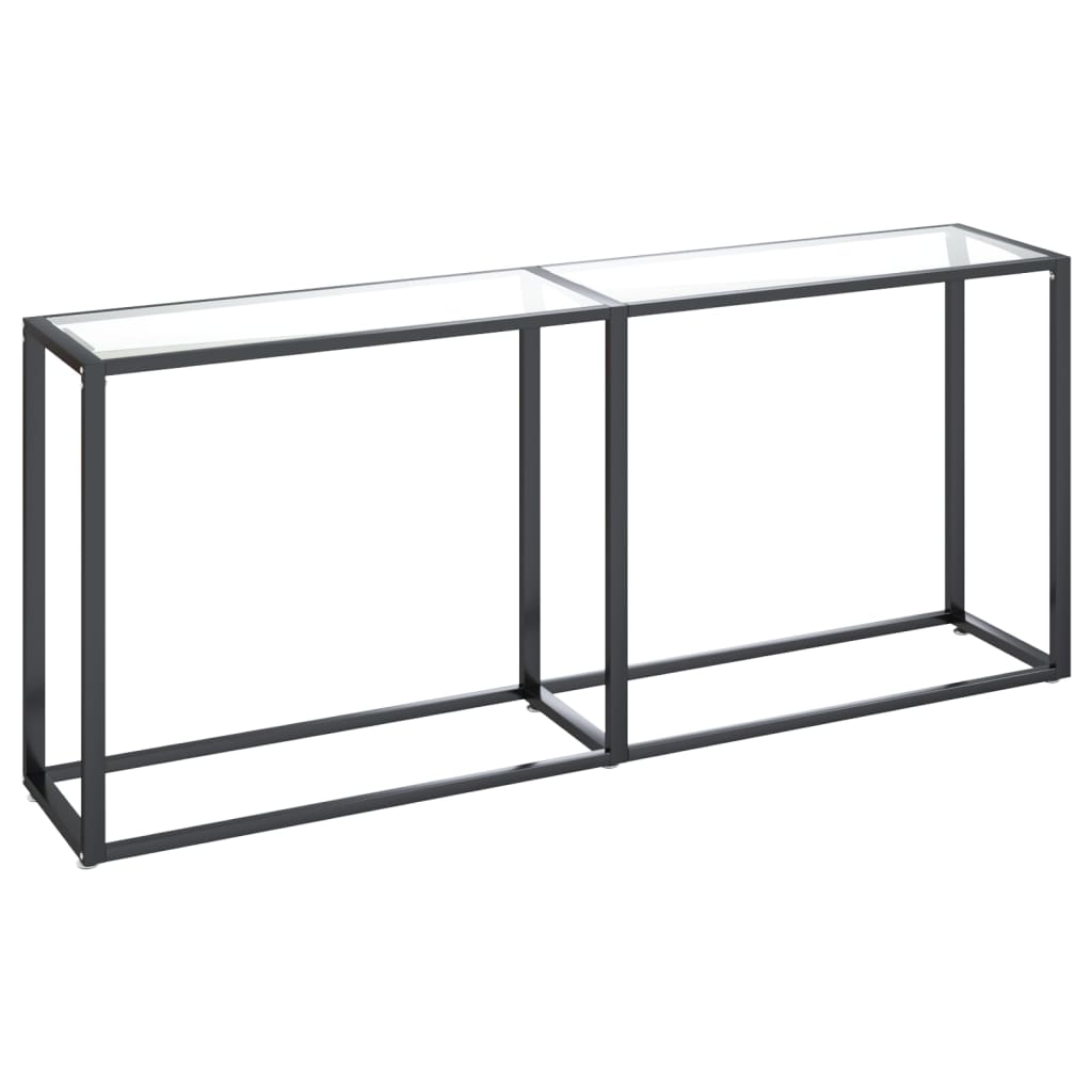 Wandtafel 220x35x75,5 cm gehard glas witmarmerkleurig