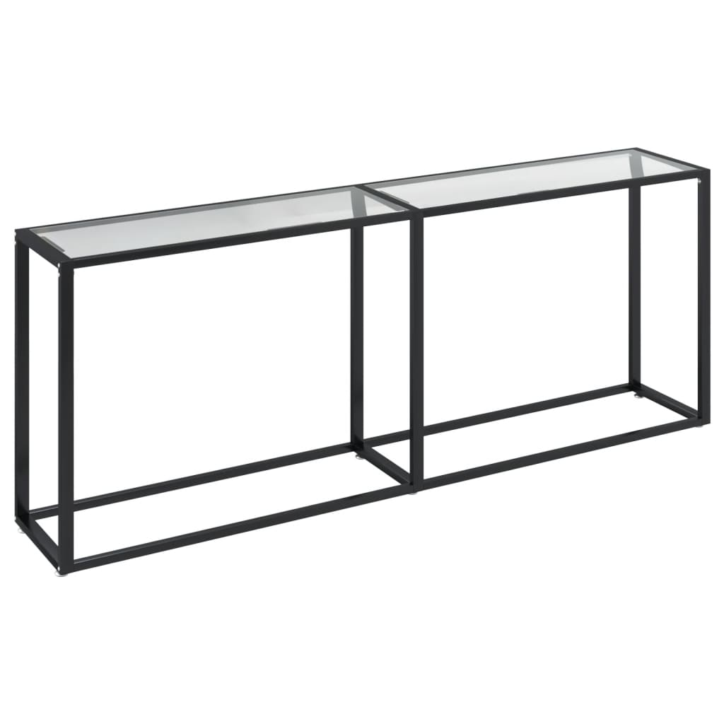 Wandtafel 220x35x75,5 cm gehard glas witmarmerkleurig