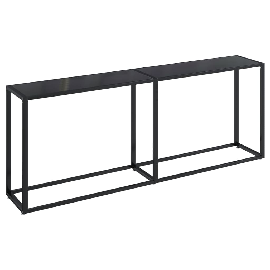 Wandtafel 140x35x75,5 cm gehard glas zwartmarmerkleurig