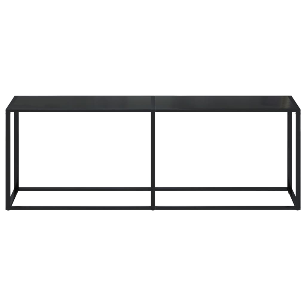 Wandtafel 140x35x75,5 cm gehard glas zwartmarmerkleurig