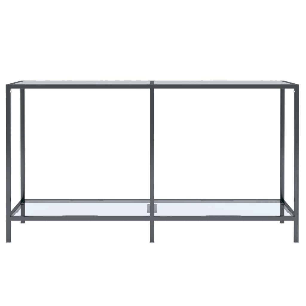 Wandtafel 200x35x75,5 cm gehard glas zwart