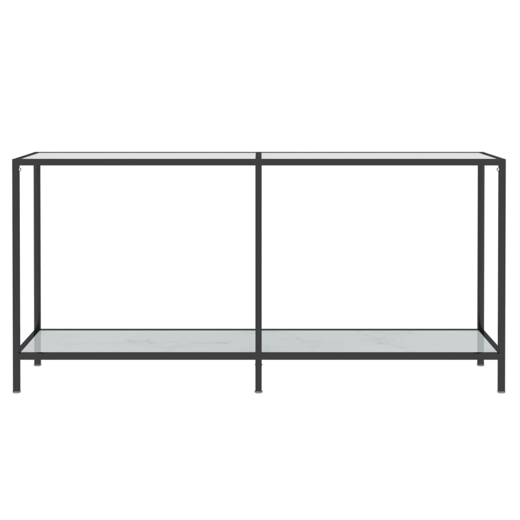 Wandtafel 200x35x75,5 cm gehard glas zwart