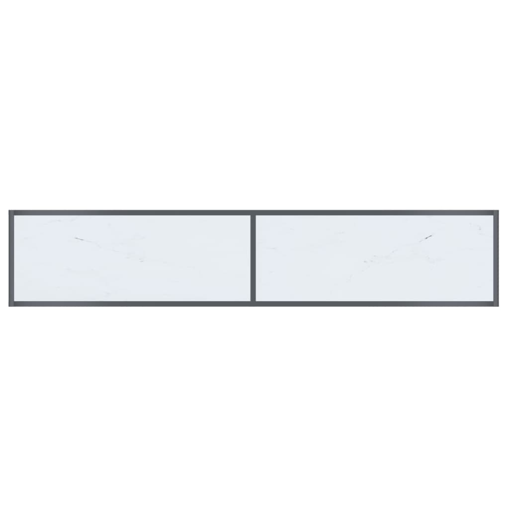 Wandtafel 200x35x75,5 cm gehard glas zwart