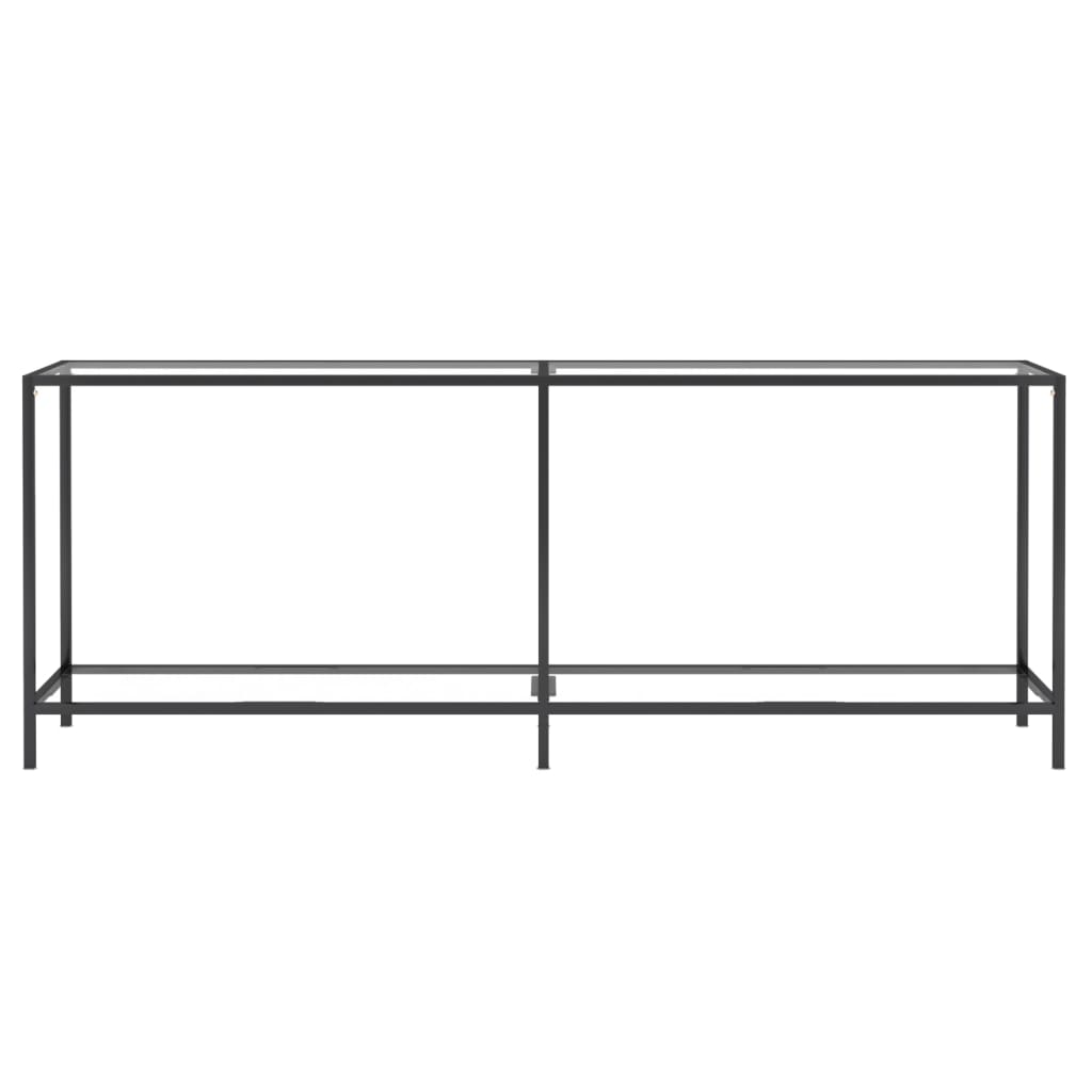 Wandtafel 140x35x75,5 cm gehard glas transparant