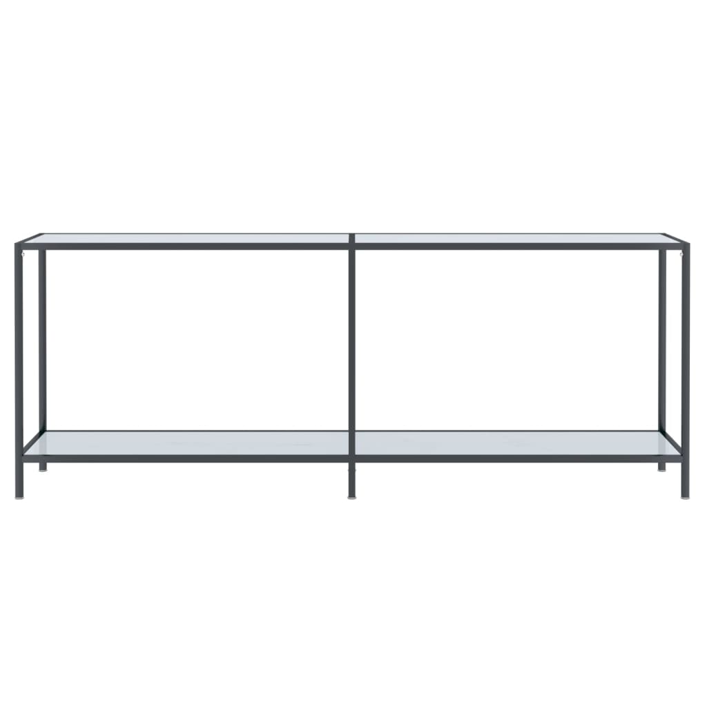 Wandtafel 200x35x75,5 cm gehard glas zwart