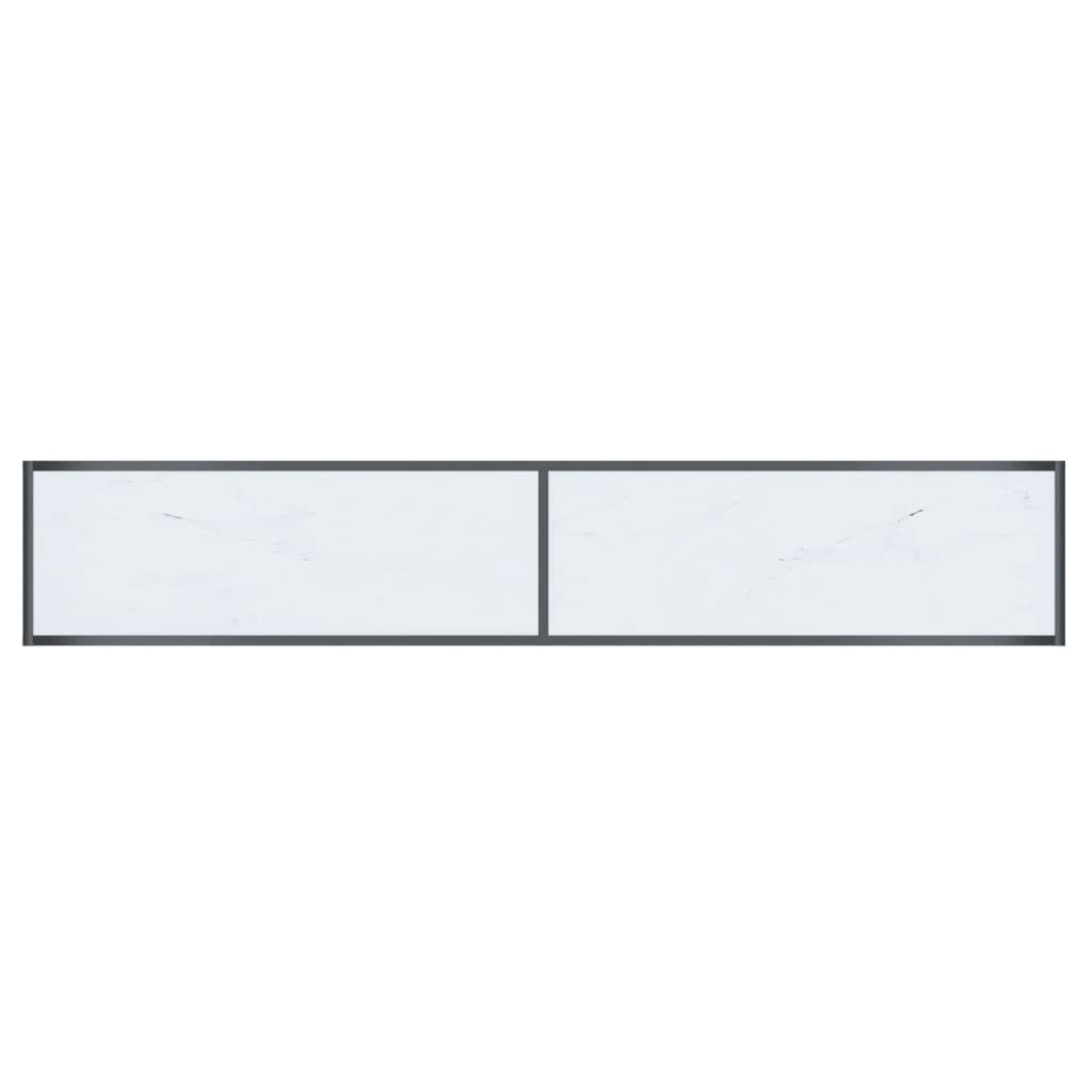 Wandtafel 200x35x75,5 cm gehard glas zwart