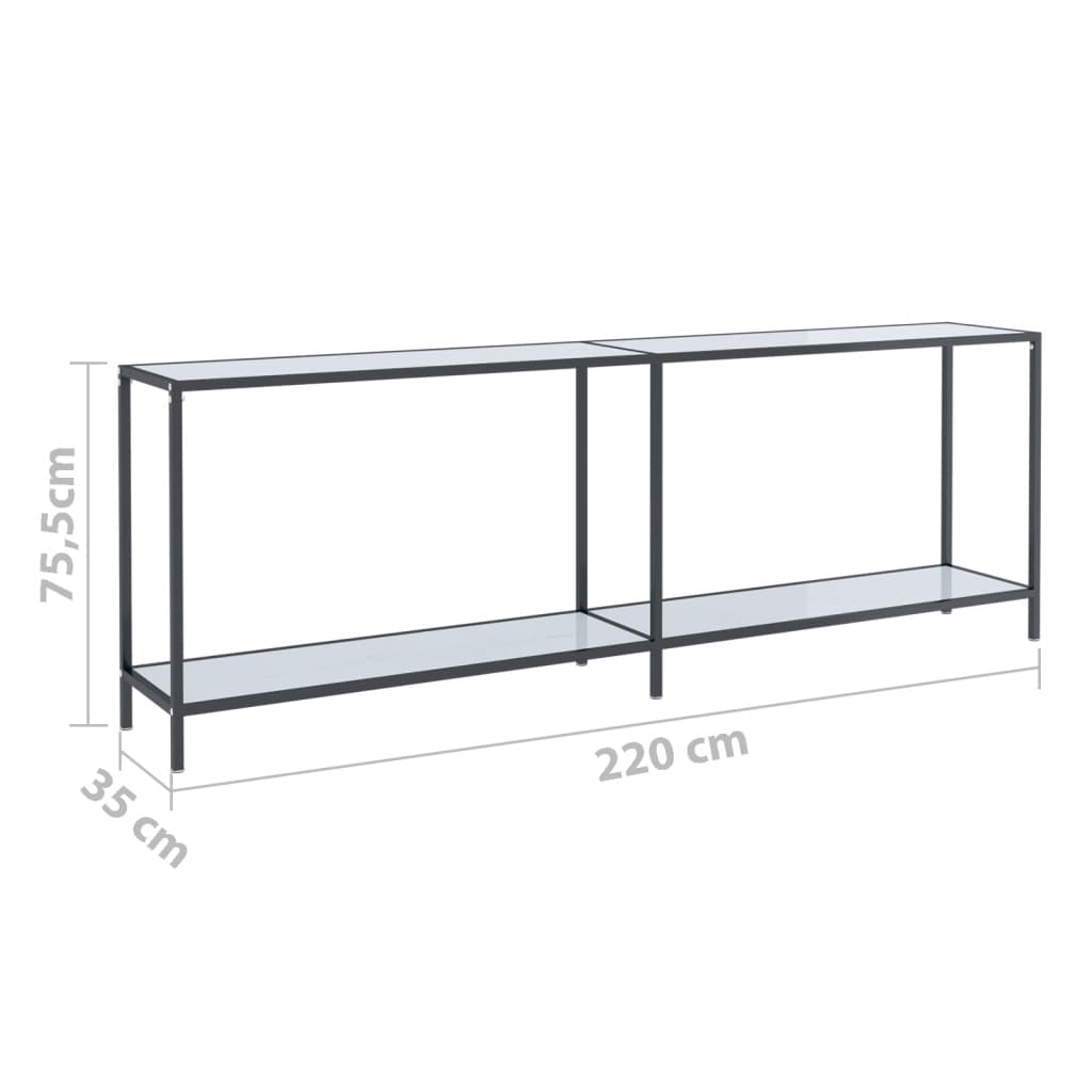 Wandtafel 160x35x75,5 cm gehard glas