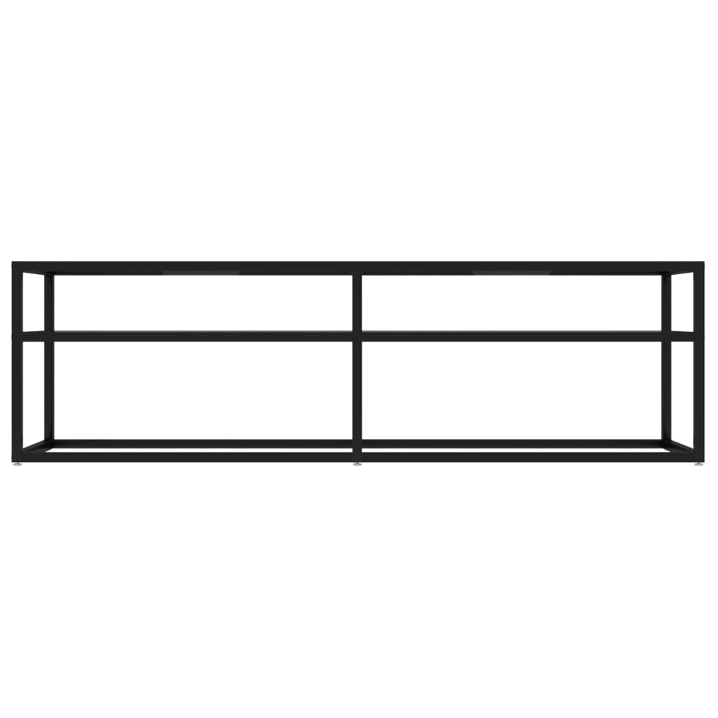 Tv-meubel 160x40x40,5 gehard glas zwart