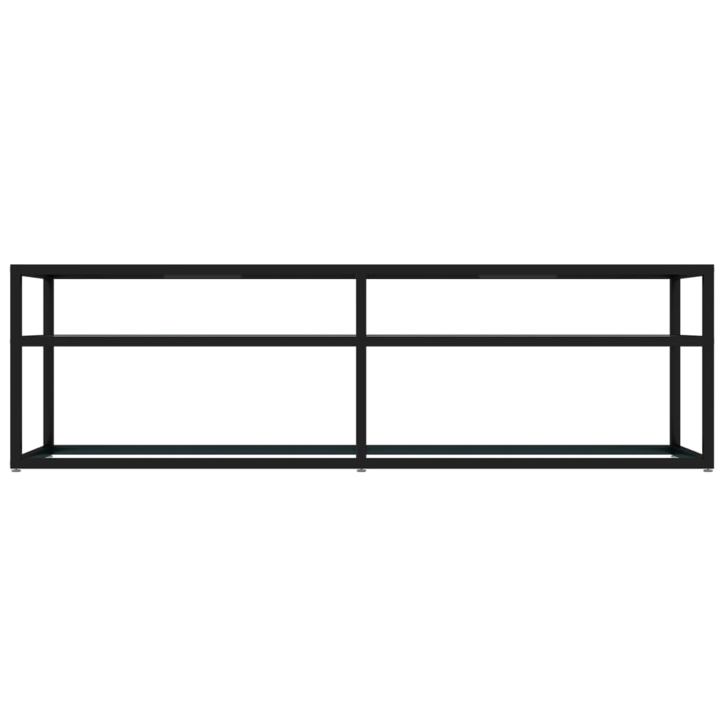 Tv-meubel 160x40x40,5 gehard glas zwart