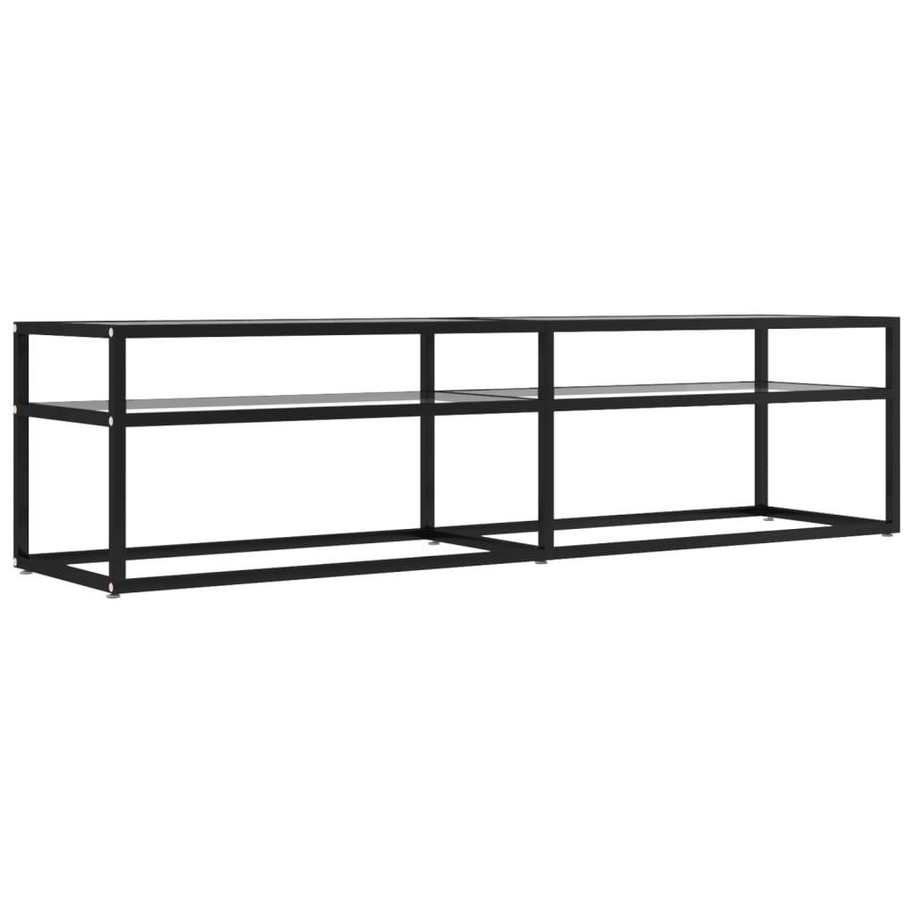 Tv-meubel 200x40x40,5 cm gehard glas witmarmerkleurig