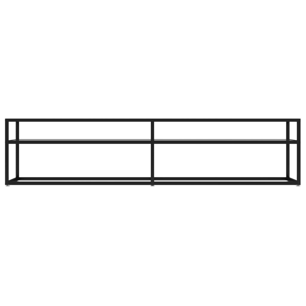 Tv-meubel 160x40x40,5 gehard glas zwart