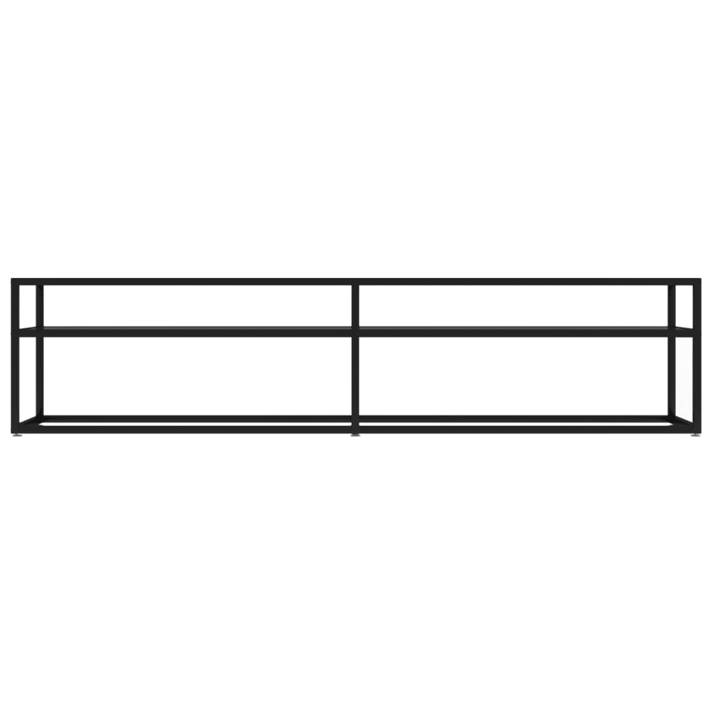 Tv-meubel 160x40x40,5 gehard glas zwart