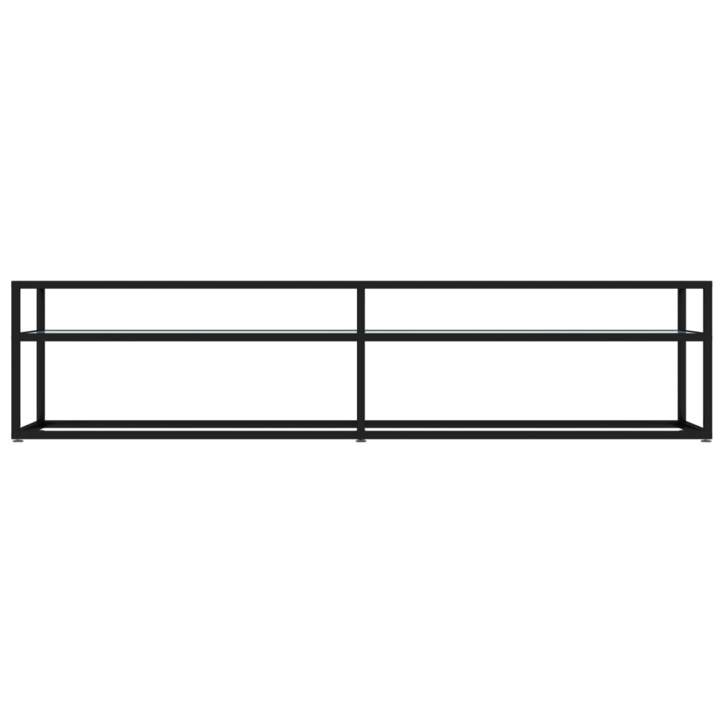 Tv-meubel 160x40x40,5 gehard glas zwart