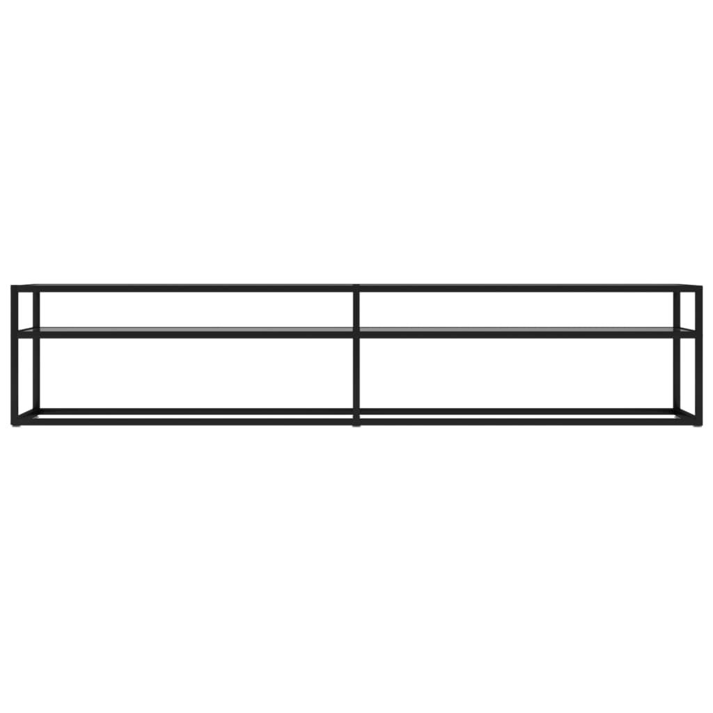 Tv-meubel 160x40x40,5 gehard glas zwart