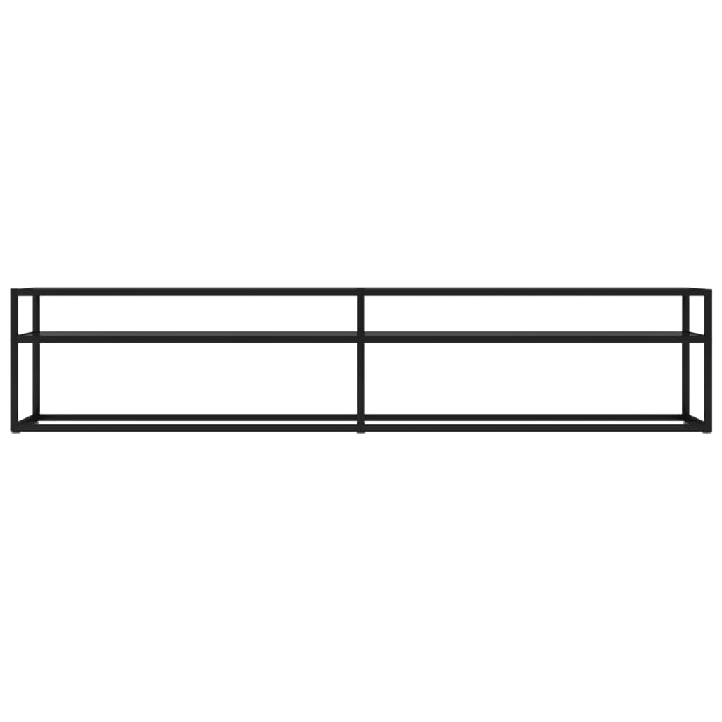 Tv-meubel 160x40x40,5 gehard glas zwart