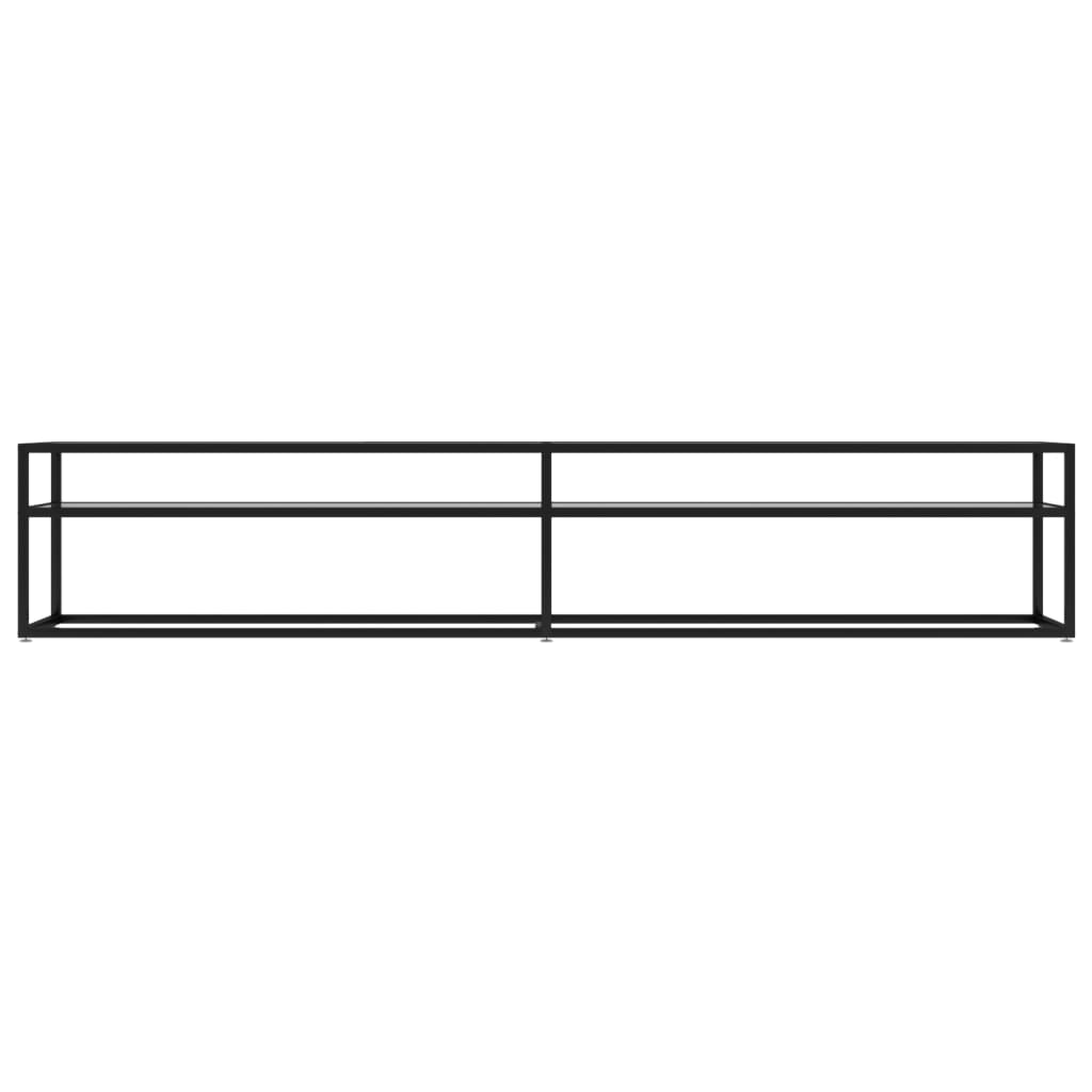 Tv-meubel 160x40x40,5 gehard glas zwart